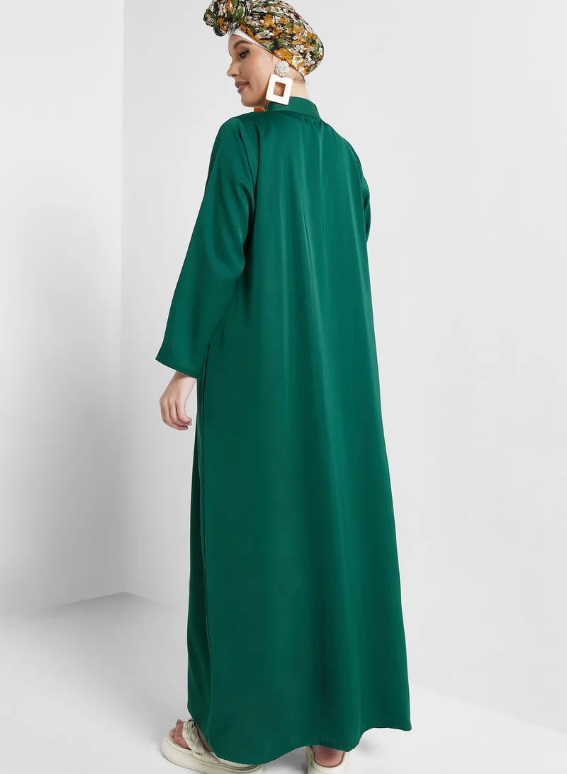 Khizana Zipper Front Abaya