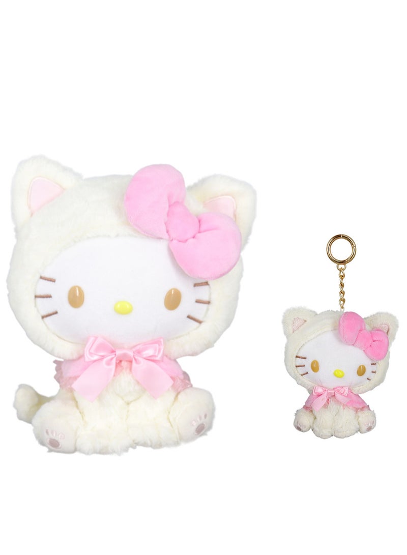(KT Cat) Two-piece doll + pendant accessories cute plush doll toy  - Image 1