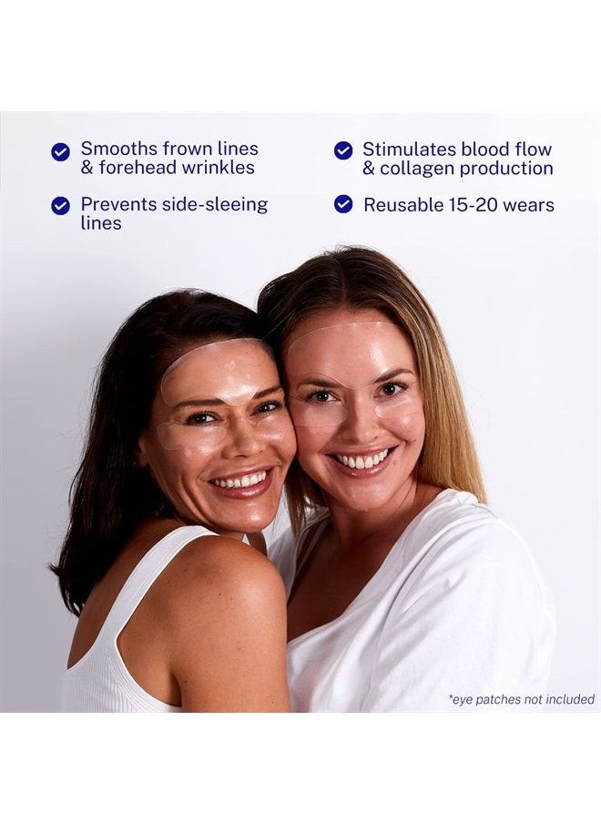 WRINKLES SCHMINKLES - Forehead Wrinkle Patches, 2-Pack, Reusable Hypoallergenic Silicone Smoothing Pads for Reducing Frown Lines & Face Lift Overnight - Image 1