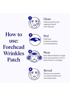 WRINKLES SCHMINKLES Forehead Wrinkle Patches, 2-Pack, Reusable Hypoallergenic Silicone Smoothing Pads for Reducing Frown Lines & Face Lift Overnight  - Image 3