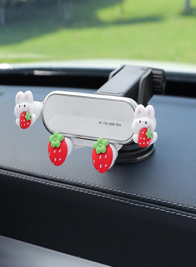 DIYEAH Cute Phone Mount for Car, Cute Zodiac Rabbit Car Phone Holder, Bunny Mount Air Vent Mobile Support for All Cell - Image 2