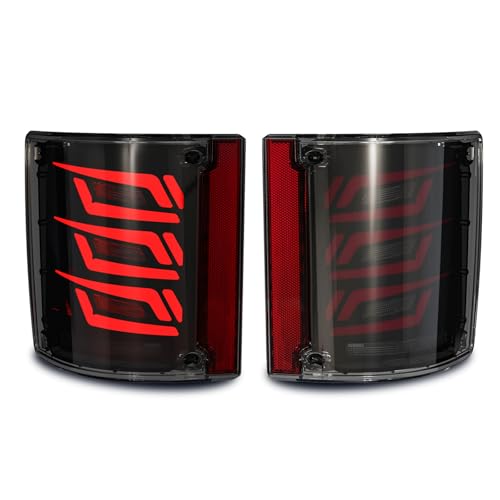 SINYATO INDUST Sequential LED Tail Lights for 19731987 chevy C10 GMC LED Rear Lights with StartUp Animation Dynamic Turn Signals Brake LightReverse Light Smoked - Image 3