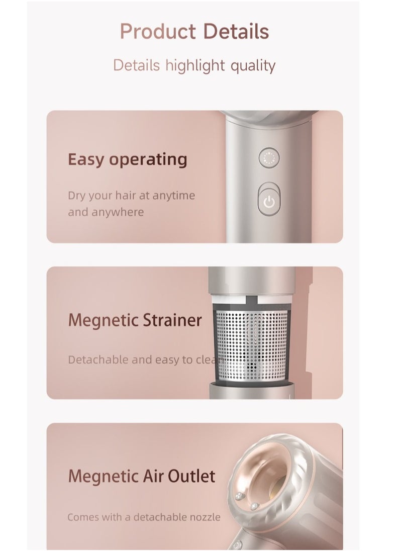 Uniorange - High Speed, Ultra Silent Hair Dryer, 1800W And 110,000 RPM - Gold Color OHD-1 - Image 1