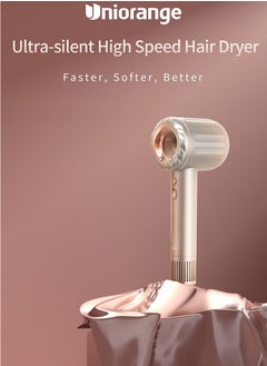 High Speed, Ultra Silent Hair Dryer, 1800W And 110,000 RPM - Gold Color OHD-1