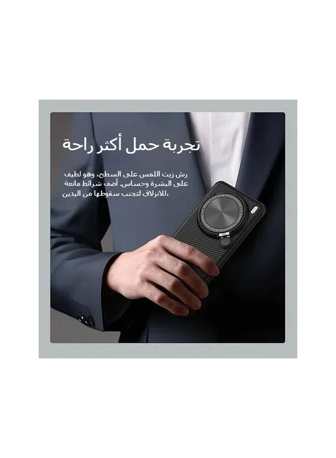 general Case for Vivo X200 Pro, Camera Lens Privacy Protection Folding Kickstand Holder, TPU Bumper PC Back Cover Compatible with MagSafe Corners Shockproof - Image 5