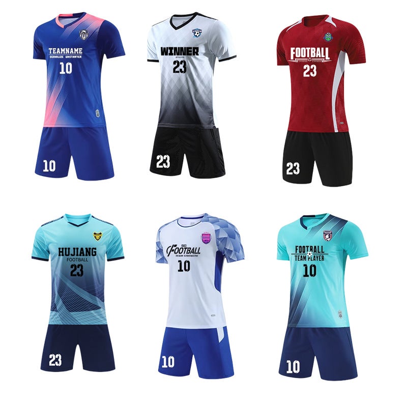 Football Uniform Suit Men'S Printed Adult Children'S Game Training Team Uniform Primary School Students Short Sleeve Football Sports Jersey Women - Image 2