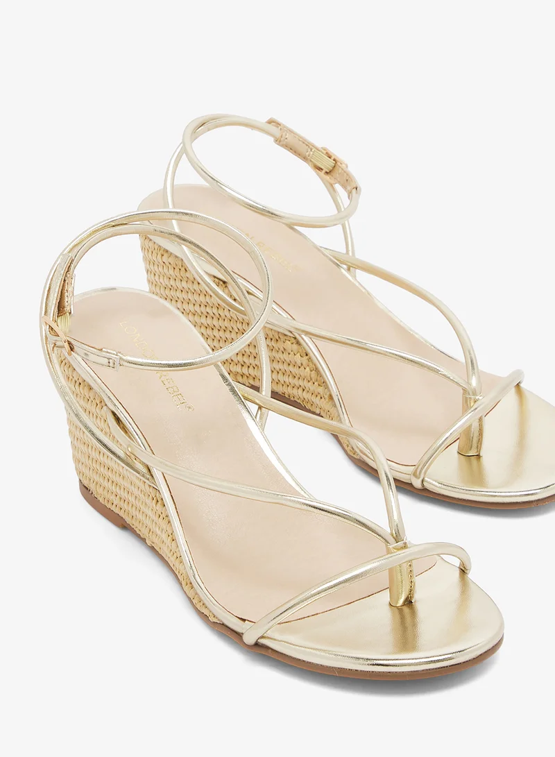 London Rebel  Mary Ankle Strap Wedge Sandals for Women | Best Price UAE