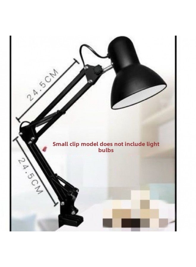 Generic Nail Beauty Eyelash Special Desktop Table Lamp Long Arm Folding Dormitory Student Eye Protection Work Lamp Nail Photography Light-Color:Versatile Black Long Arm + Clip - Small Size Does Not Include Light Source And Needs To Be Equipped With A Light Bulb  - Image 1