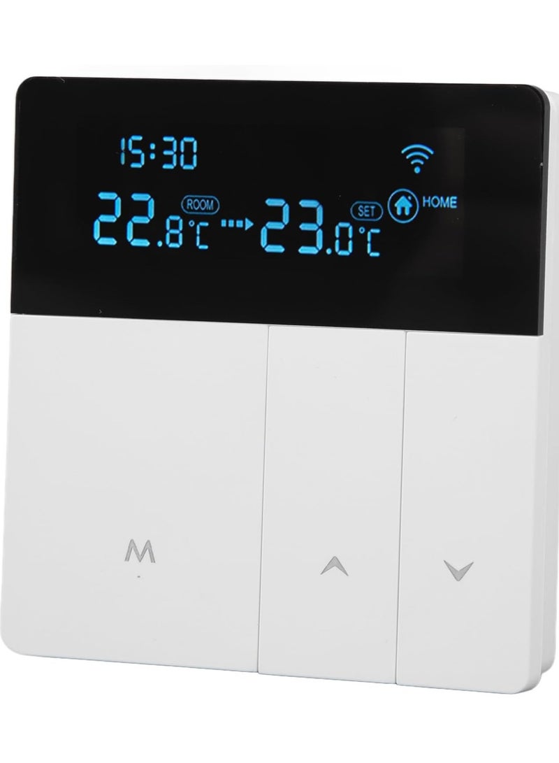 Smart WiFi Programmable Thermostat with Advanced LCD Display, Remote App Control, and Sleek Modern Design for Enhanced Climate Control in Any Location. - Image 1
