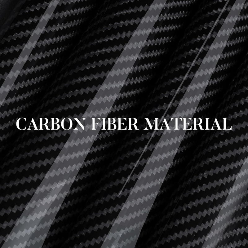 Aotoyou Carbon Fiber Steering Wheel Cover, Snap on Car Steering Wheel Cover Set Accessories 3pcs Wrap Grip Non Slip Protector Universal Glossy Black - Image 2