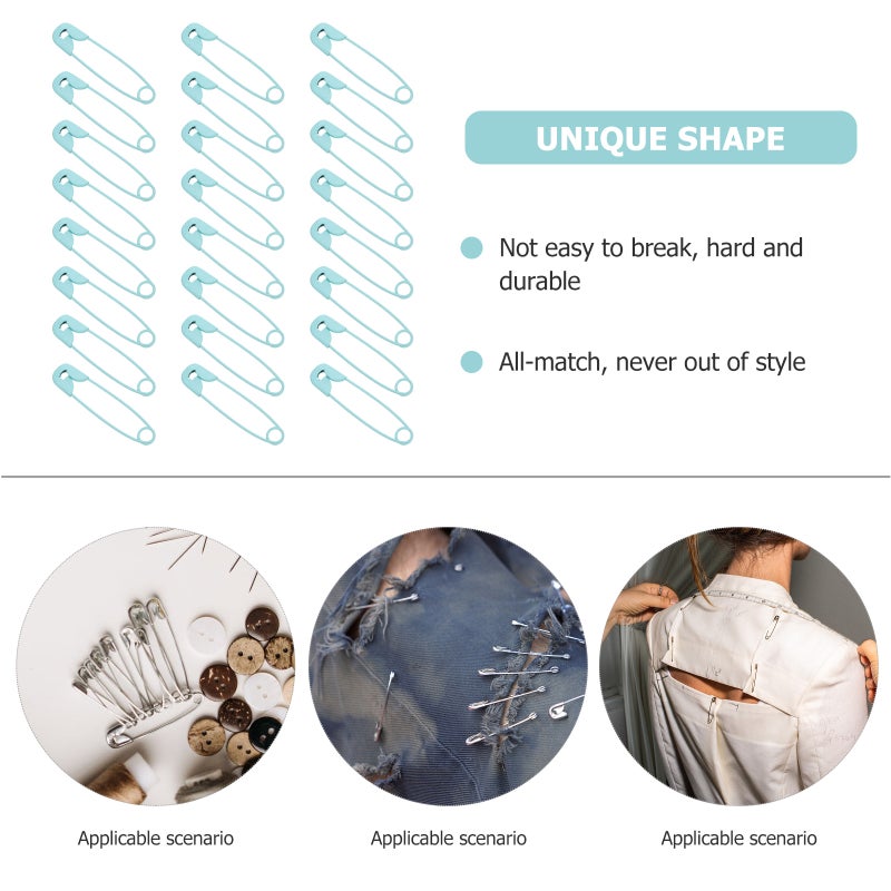 100pcs Multipurpose Safety Pin Fasteners Decorative Sewing Cloth Pin DIY Supplies - Image 1