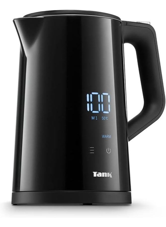 TANK Safe Touch Smart Kettle, 1.7L Capacity, 1850 Watts, Black, Y6261SE - Image 2