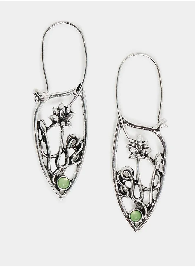 ستايلي Vintage Floral Design Earrings