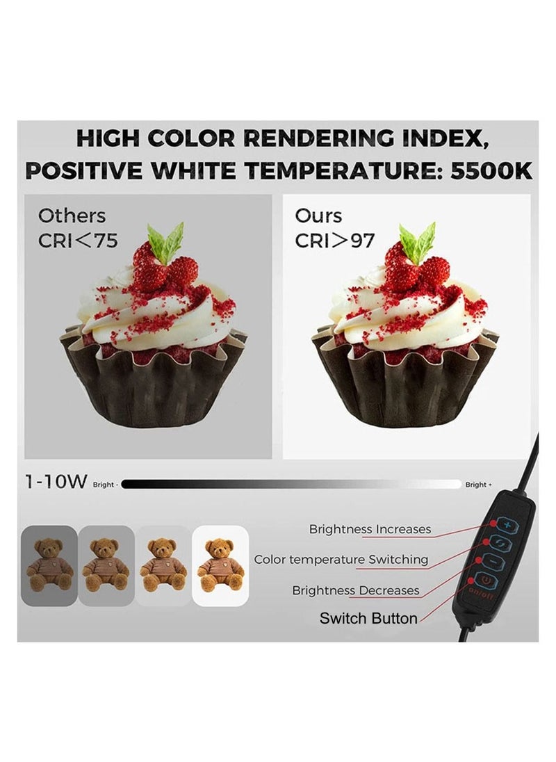 Cool Baby - COOLBABY Photo Light Box 16inch for Product Photography Quick Install Professional Photo Boxes with Lights Three Color Dimmable Photo Booth Studio with 12 Color Background - Image 1