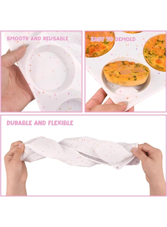 Silicone Egg Bite Molds, 6-Cup Silicone Muffin Pan, Non-Stick Baking Pan for Making Tarts, Meatloaf, Quiche, Egg Muffins, and Mini Cheesecakes  - Image 5