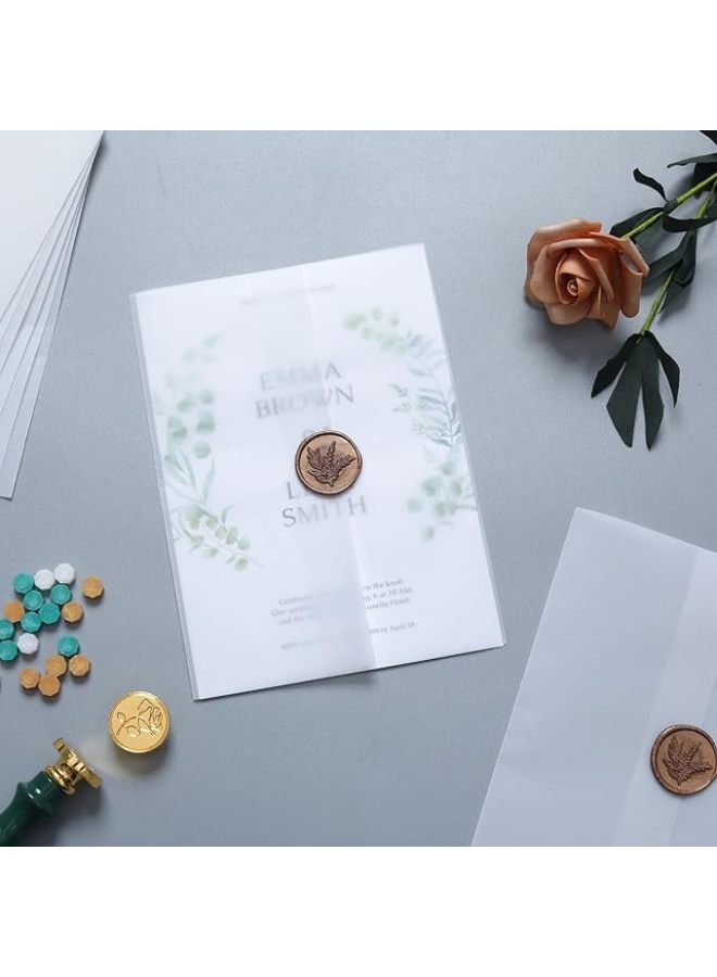 RW Transparent Sulfate Paper Envelope Wedding Invitation Card Wedding Invitation Card Thank You Card Logo Can Be Added - Image 4