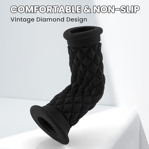 Surpassme 7/8" Motorcycle Open Bar End Grip Thruster Grip 7/8" 22mm 24mm Motorcycle Comfort Hand Handlebar Grip Thruster Grip(Black) - Image 4