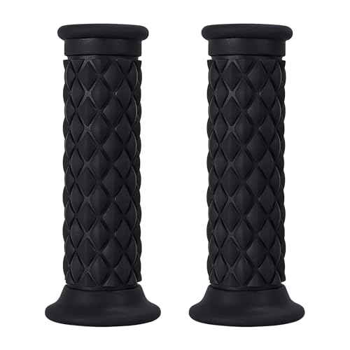 Surpassme 7/8" Motorcycle Open Bar End Grip Thruster Grip 7/8" 22mm 24mm Motorcycle Comfort Hand Handlebar Grip Thruster Grip(Black) - Image 1