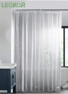 LEOKOR EVA Clear Shower Curtain Liner Lightweight Plastic Bathroom Shower Showroom Inner Curtain with Rustproof Grommets  - Image 1