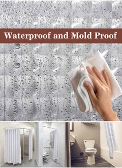 LEOKOR EVA Clear Shower Curtain Liner Lightweight Plastic Bathroom Shower Showroom Inner Curtain with Rustproof Grommets  - Image 3