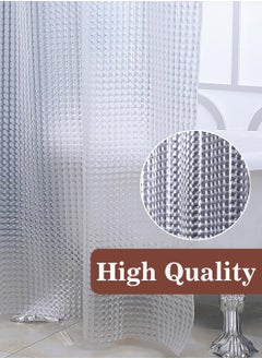 LEOKOR EVA Clear Shower Curtain Liner Lightweight Plastic Bathroom Shower Showroom Inner Curtain with Rustproof Grommets  - Image 5