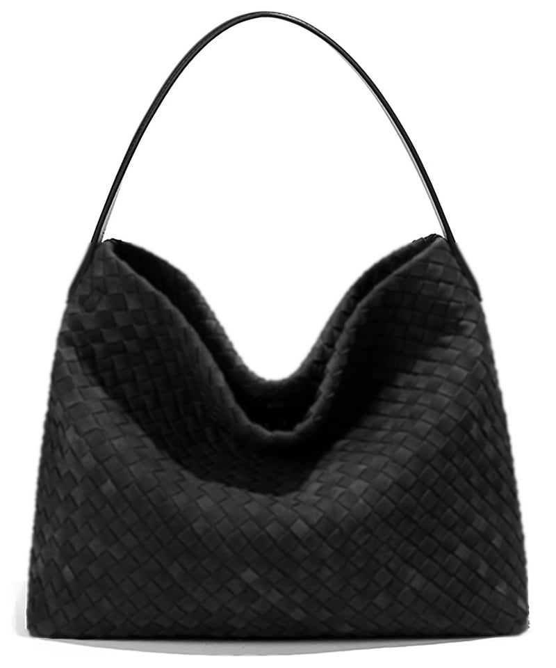 Woven Shoulder Bag for Women Hobo Bag Tote Elegant Handbag Satchel for Work Travel