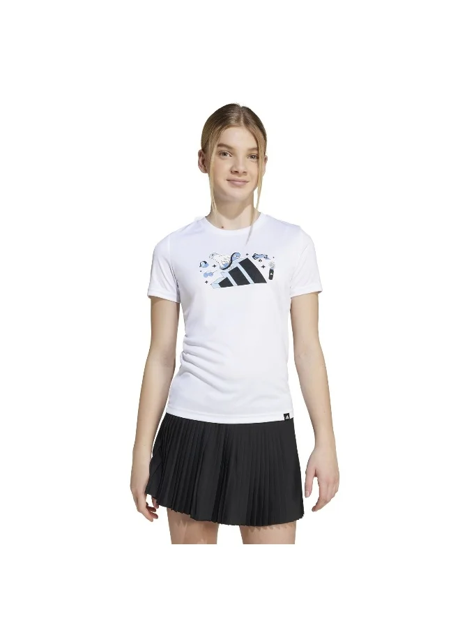 adidas Adidas Jg Animal T 2 White Graphic Tee (Short Sleeve) T-Shirts For Kids