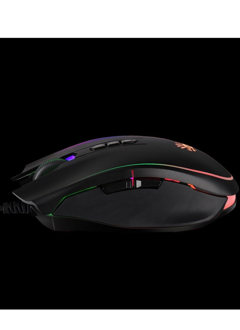 Bloody - Gaming Mouse 0.2 MS Light Strike P81s, 6 Sniper Mode With Adjustable 8000 CPI, BC3332-S Gaming Engine With 5K RGB Animation, Black - Image 1