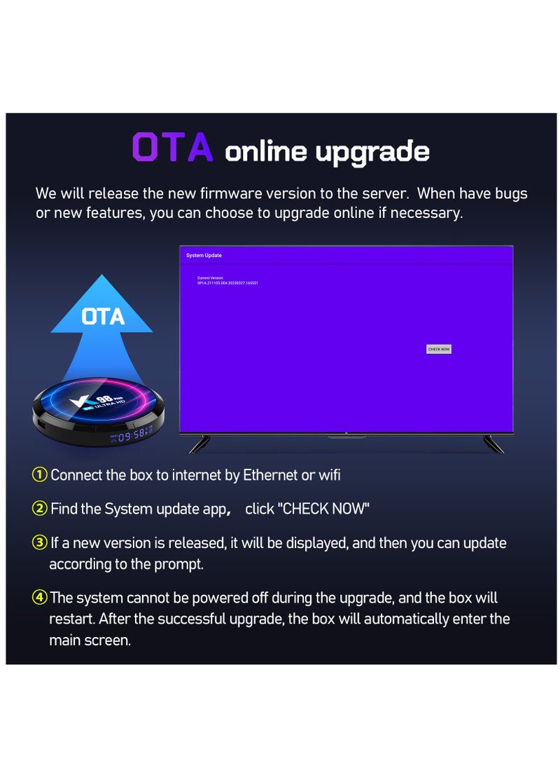 فورتي - صندوق تلفزيون يعمل بنظام Android 13.0 مع دعم WiFi6 مزدوج وبلوتوث 5.0 ودقة 8K Ultra HD - Image 1