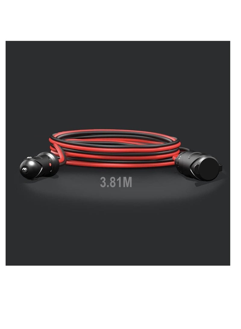 NOCO محول Noco GC019 15A 14AWG 12V قابس ولاعة سجائر قوي ومقبس ذكر إلى أنثى مع سلك تمديد بطول 12 قدمًا - Image 4