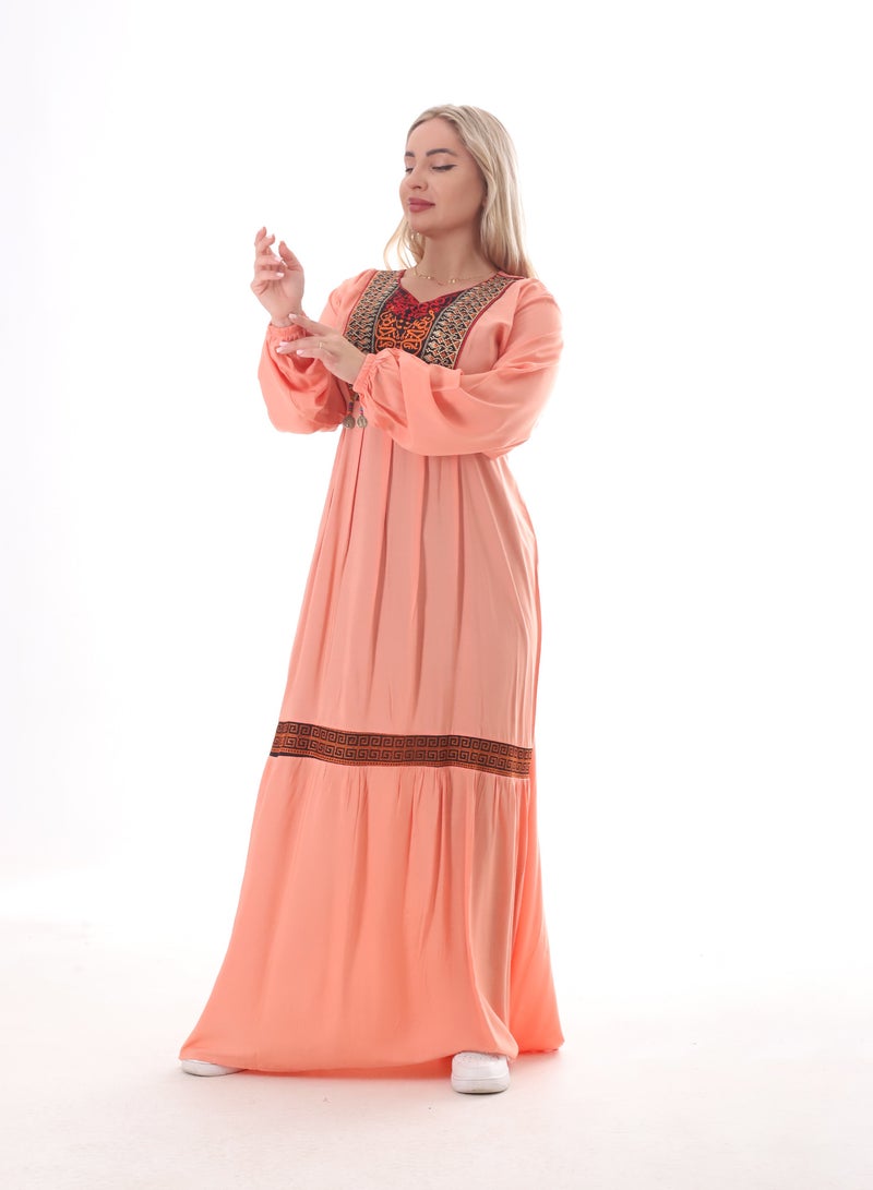 عباية حريمي اكمام طويلة بتطريز