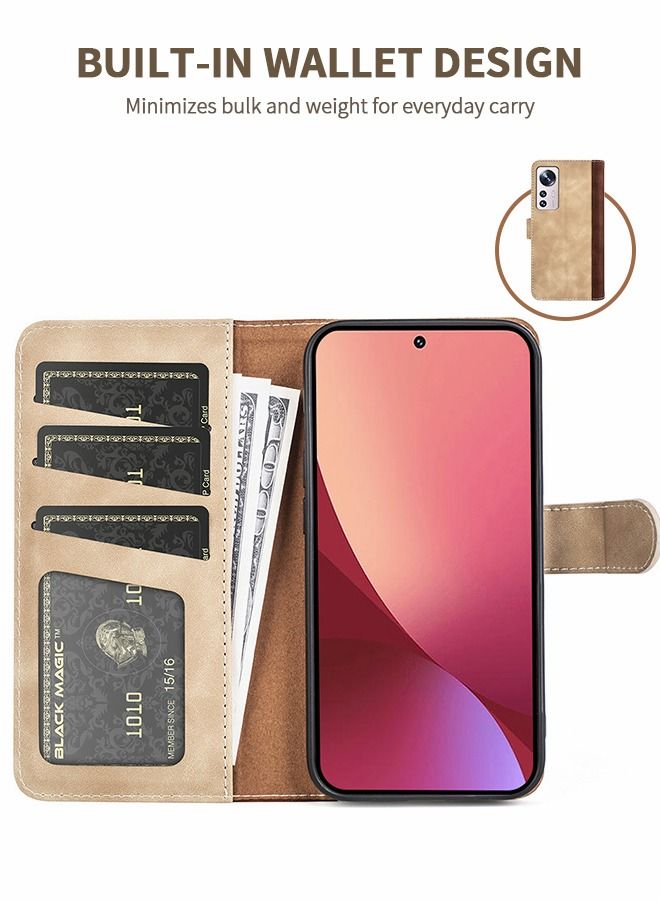 GROIC Phone Case for Xiaomi 12 Pro/12S PRO Case 6.73 Inches ,Flip Protective Cover Magnetic Stand Function Leather Phone Wallet Case for Xiaomi Mi 12 Pro/12S PRO - Image 2