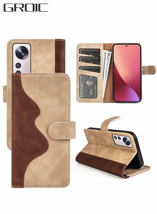 GROIC Phone Case for Xiaomi 12 Pro/12S PRO Case 6.73 Inches ,Flip Protective Cover Magnetic Stand Function Leather Phone Wallet Case for Xiaomi Mi 12 Pro/12S PRO - Image 1