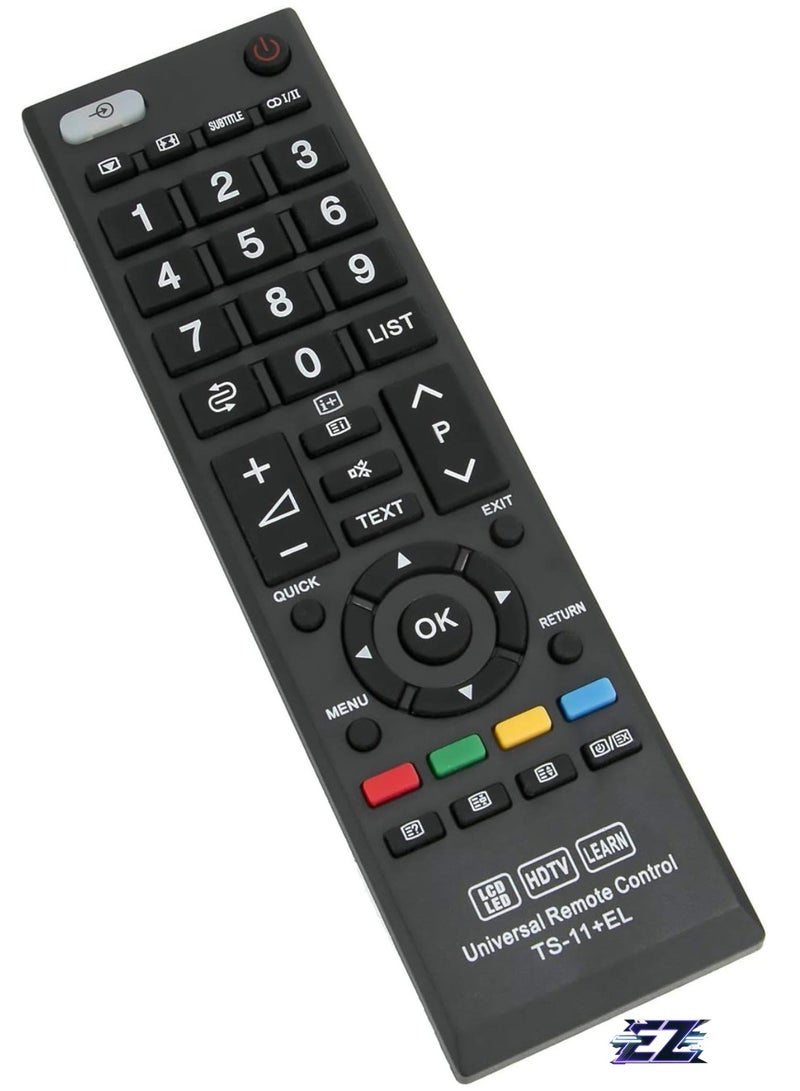 ELTRAZONE Universal Replacement Remote Control TS-11+EL Fits Most Toshiba LCD LED HDTV TVs LEARN with battery - Image 2