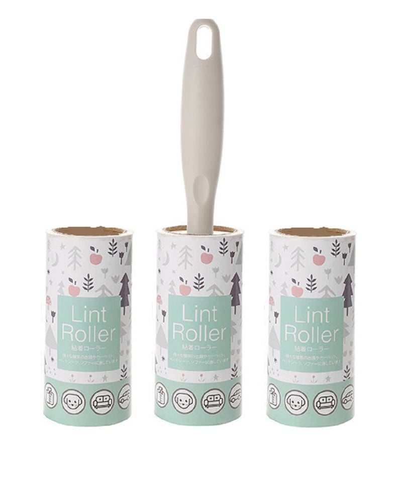 Aimers Lint Rollers Pet Hair Lint Remover for Clothes Refills Extra Sticky Tape Roller for Dog Hair Removal, Clothes, Furniture, Carpet (White Daisy) - Image 1
