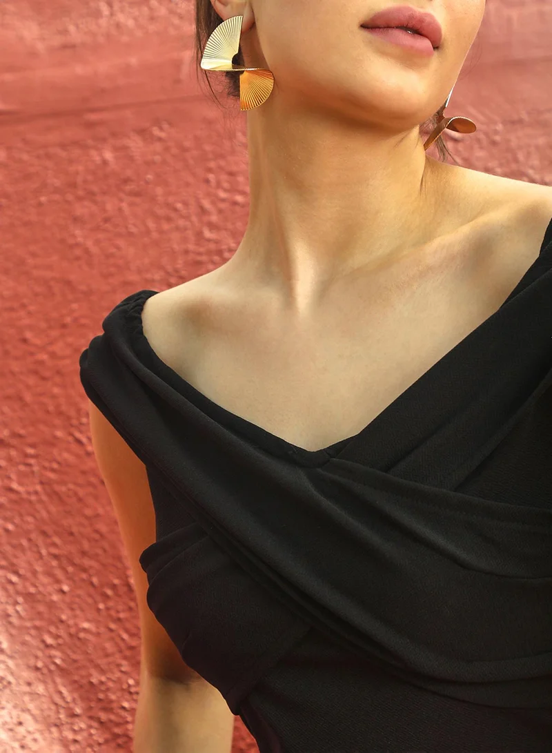 PINACOLADA Off-Shoulder Black Dress