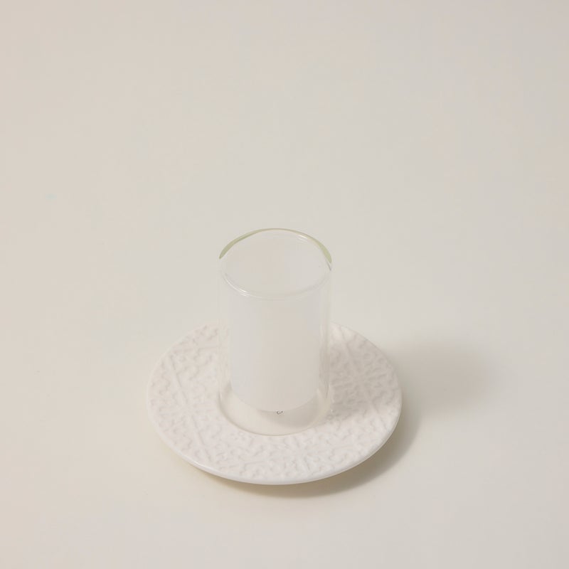 Dallaty white porcelain and glass Tea and coffee cups set 18 pcs - Image 2