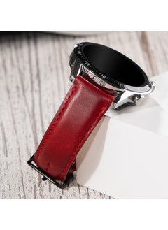 Vagave Genuine Leather Watch Band 20MM 22MM 24MM Fossil Diesel Lacoste Polo Tissot Casio Armani Tissot Nacar Classic Watch Band Leather Strap Red  - Image 1