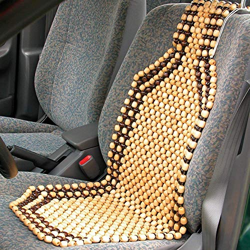 Voila Wooden Bead Seat Cover for Car Acupressure Design Universal Size Single - Image 1