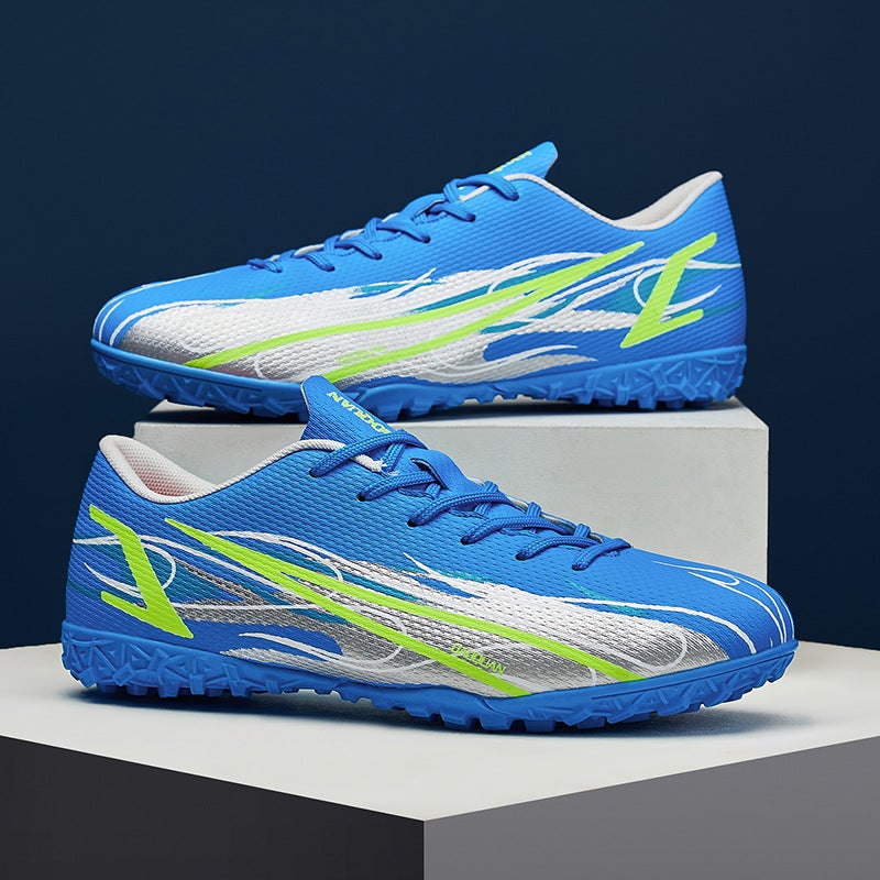 Plus Size 47 Football Shoes Men And Women Broken Spikes Adult Tf Boys And Children Primary School Students Training Shoes Leather Foot Lawn - Image 1