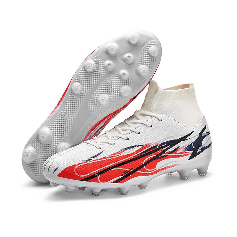 Plus Size 47 Football Shoes Men And Women Broken Spikes Adult Tf Boys And Children Primary School Students Training Shoes Leather Foot Lawn - Image 5
