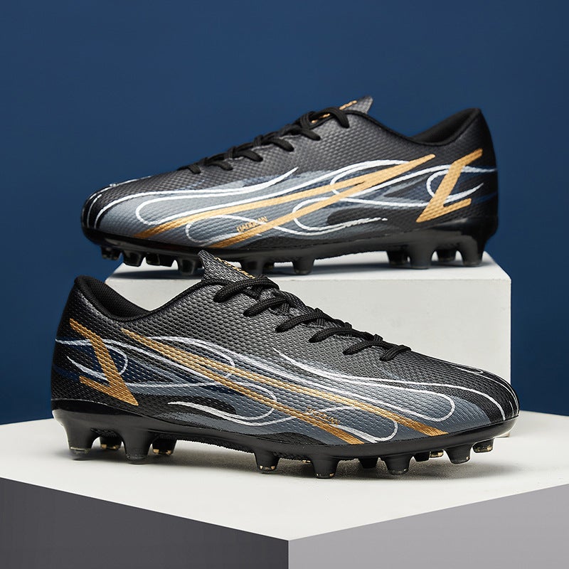 Plus Size 47 Football Shoes Men And Women Broken Spikes Adult Tf Boys And Children Primary School Students Training Shoes Leather Foot Lawn - Image 2