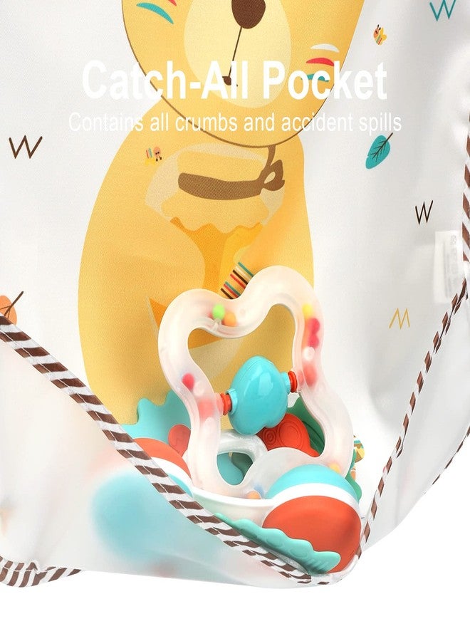 Accmor 4 Pack Long Sleeve Baby Bibs, Waterproof Sleeved Bibs Smock for Toddler Baby Girls Boys Eating Feeding - Image 5