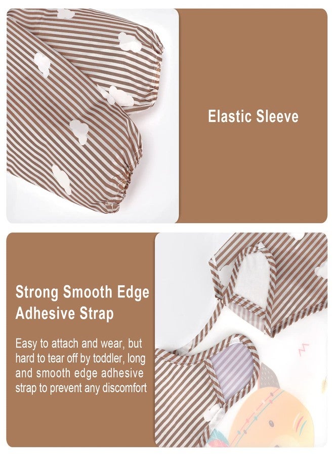 Accmor 4 Pack Long Sleeve Baby Bibs, Waterproof Sleeved Bibs Smock for Toddler Baby Girls Boys Eating Feeding - Image 3