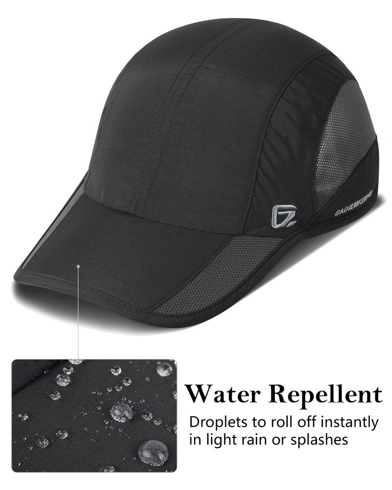 GADIEMKENSD Outdoor Running Hat Men's Cooling UPF50+ Womens Baseball Cap Sport Mesh Sun Hat Trucker Dad Hats Quick Dry Breathable Unstructured for Summer Camping Fishing Hiking Black M/L 7-7 1/2 - Image 5