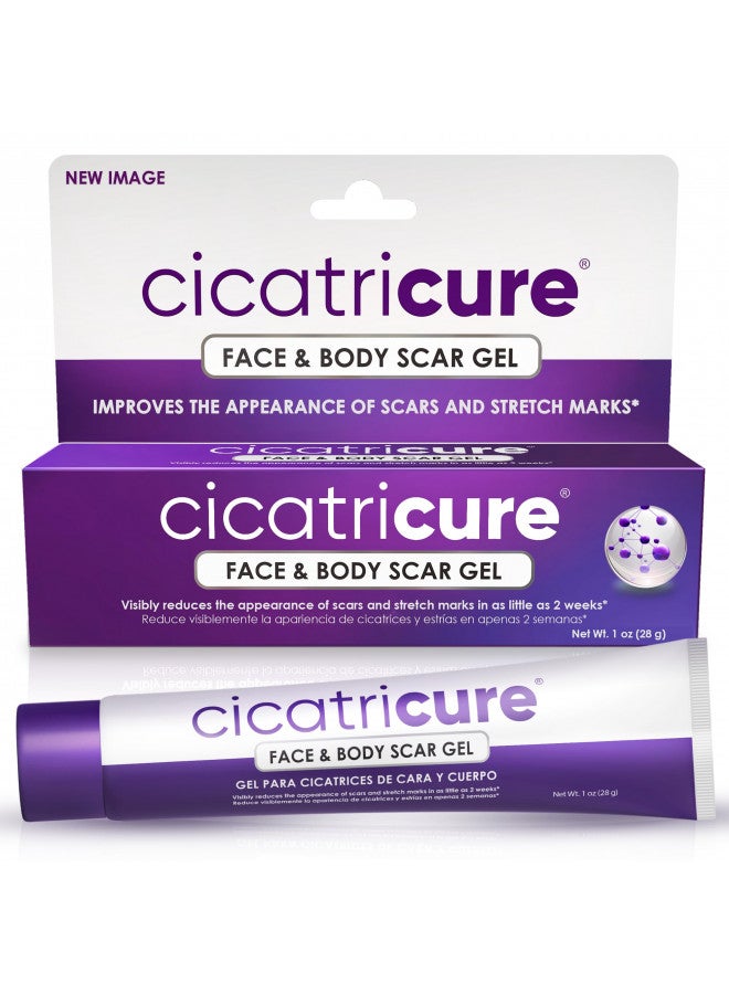 CICATRICURE Cicatricure Face & Body Scar Gel, Scar Treatment for Old & New Scars, Stretch Marks, Surgery, Injuries, Burns and Acne Scar Treatment, 1 Ounce - Image 1