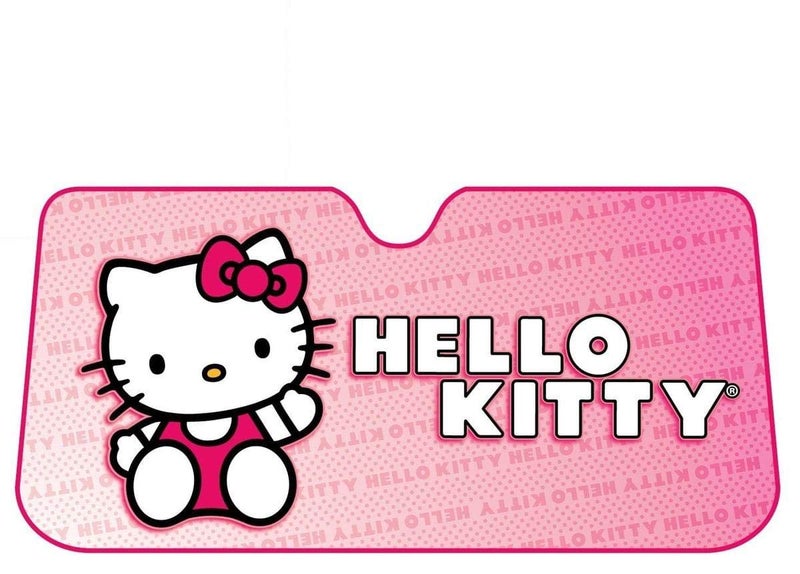 Plasticolor 003681R01 Hello Kitty Sanrio Accordion Style Car Truck SUV Front Windshield Sunshade, 27" X 58" - Image 5