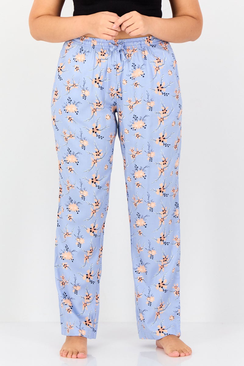 zivame سروال بيجاما مزخرف بنقشة زهور للنساء، متعدد الألوان - Image 1