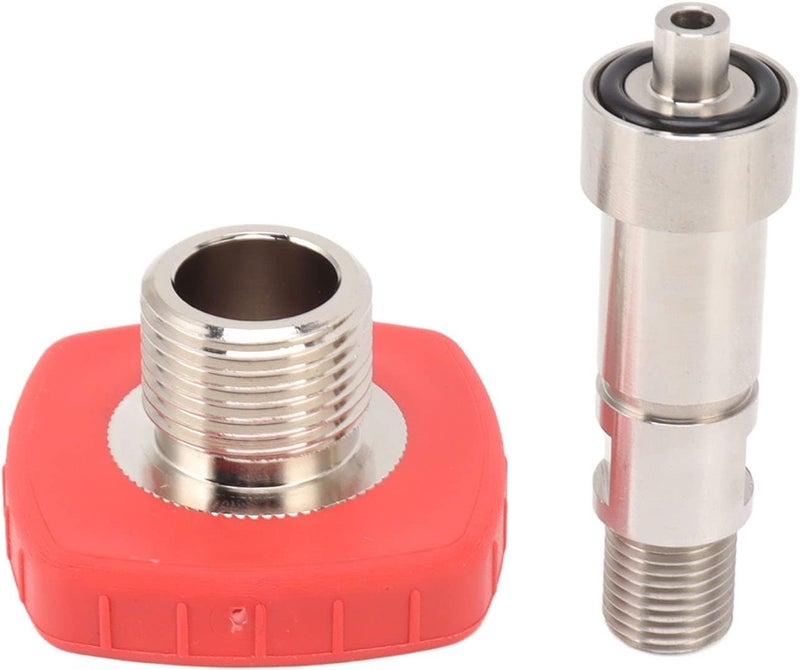 CO2 ector, less Steel /8 to 1/4 Bspp ector, Red CO2 Fil Bottle with Polished for Cylinder Replacement, - Image 1