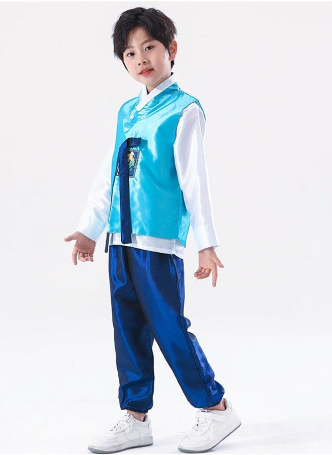 Al Aoyama - Kids Hanbok Traditional Korean Costume Baby Boy Asian Clothes Retro Dance Outfit Children Ethnic Style Performance Cosplay Party - Image 1